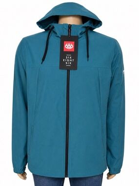 $110 686 Unix Windbreaker Nylon Jacket Deep Lake YKK Zip  Size Medium M